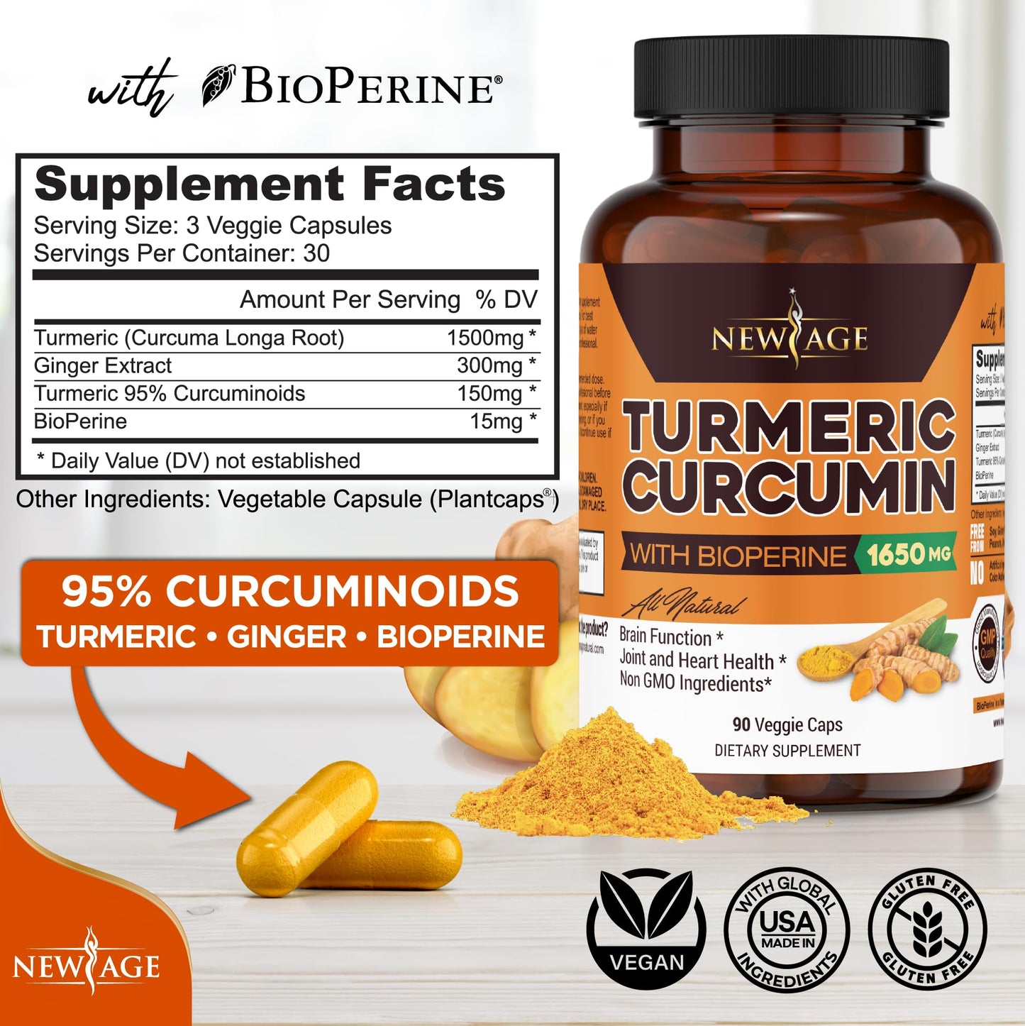 Turmeric Curcumin with Bioperine Capsules